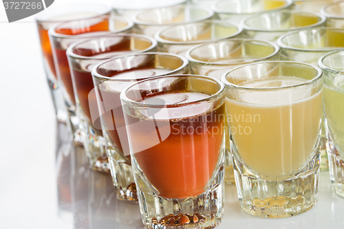 Image of Beautiful shot glasses back lit