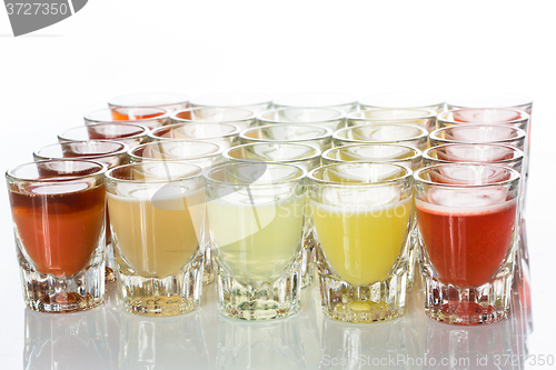 Image of Beautiful shot glasses back lit