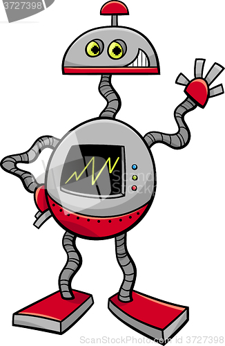 Image of robot or droid cartoon illustration