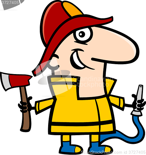 Image of fireman cartoon illustration