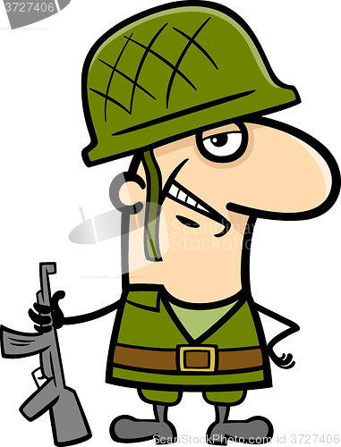 Image of soldier cartoon illustration