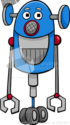 Image of funny robot cartoon illustration