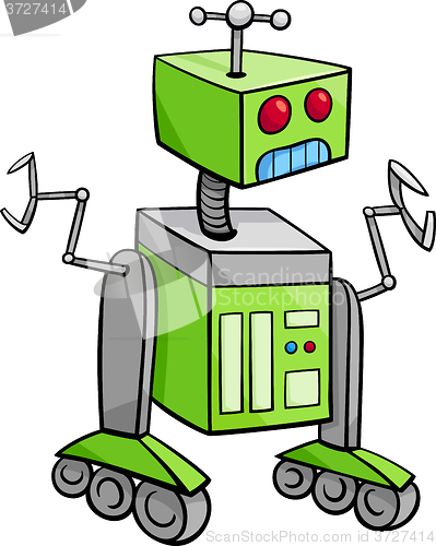 Image of robot character cartoon illustration