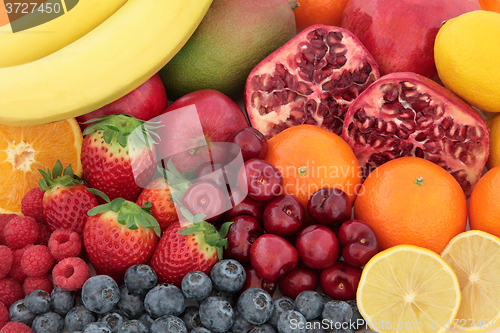 Image of Fresh Mixed Fruit Background