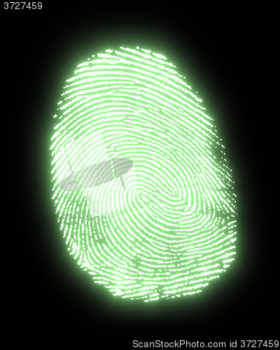 Image of glowing fingerprint