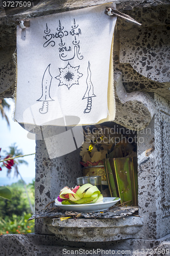 Image of religious offering in Bali