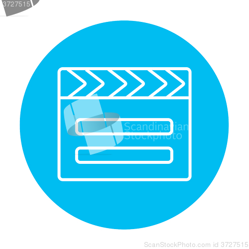 Image of Clapboard line icon.