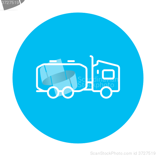 Image of Truck liquid cargo line icon.