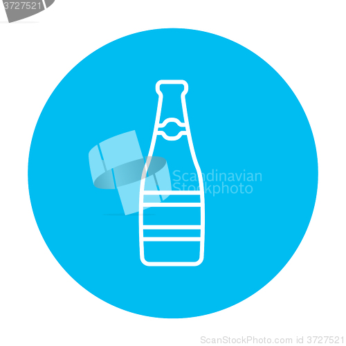 Image of Glass bottle line icon.