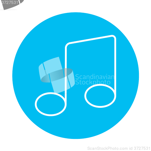 Image of Music note line icon.