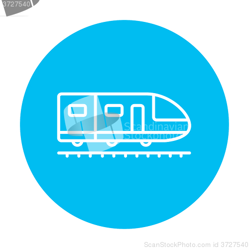 Image of Modern high speed train line icon.