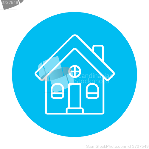 Image of Detached house line icon.