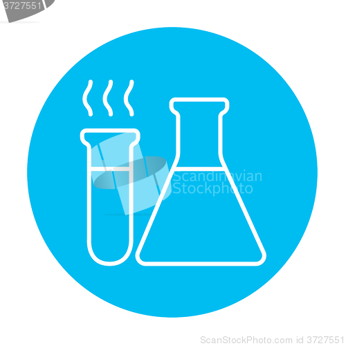 Image of Laboratory equipment line icon.