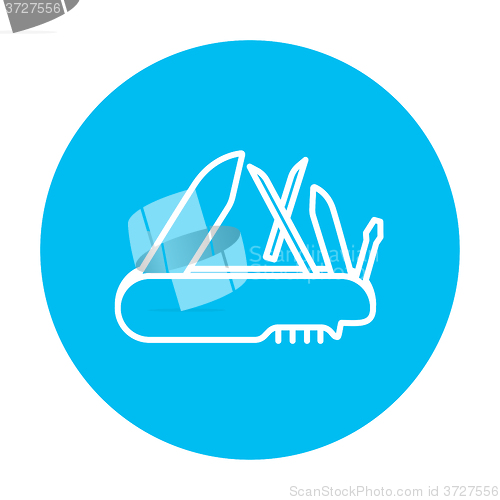 Image of Multipurpose knife line icon.