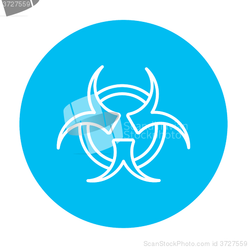 Image of Bio hazard sign line icon.