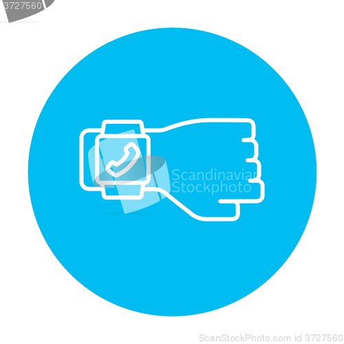 Image of Smartwatch line icon.