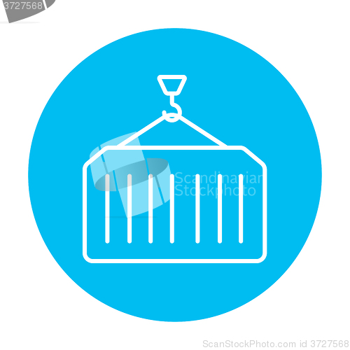 Image of Cargo container line icon.