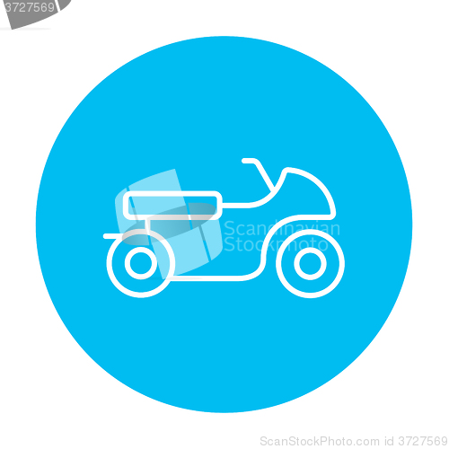 Image of Motorcycle line icon.