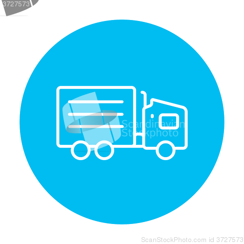 Image of Delivery truck line icon.