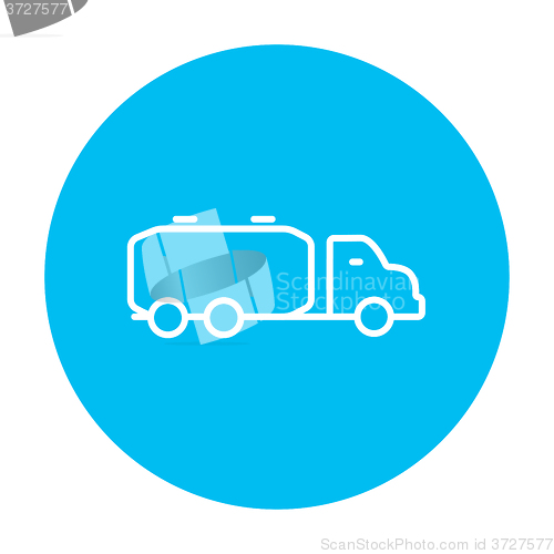 Image of Truck liquid cargo line icon.