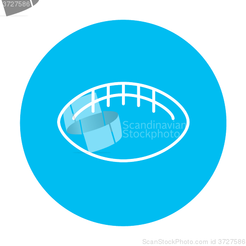 Image of Rugby football ball line icon.