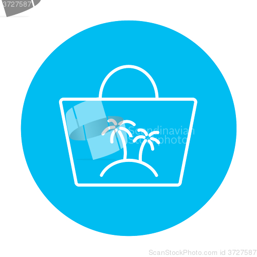 Image of Beach bag line icon.