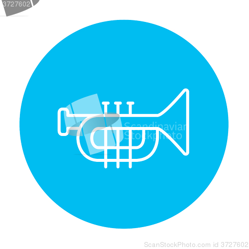 Image of Trumpet line icon.