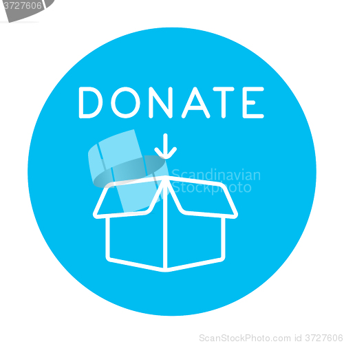 Image of Donation box line icon.