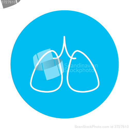 Image of Lungs line icon.