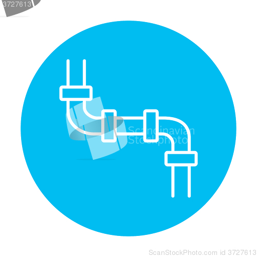 Image of Water pipeline line icon.