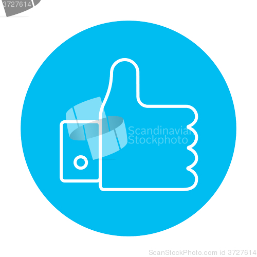 Image of Thumb up line icon.