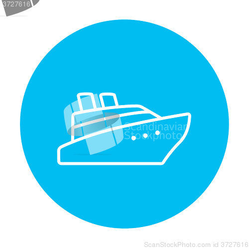 Image of Cruise ship line icon.