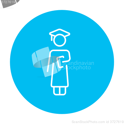 Image of Graduate line icon.