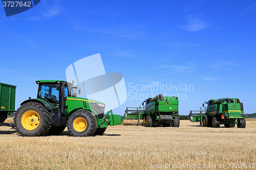 Image of John Deere Agricultural Equipment on Field