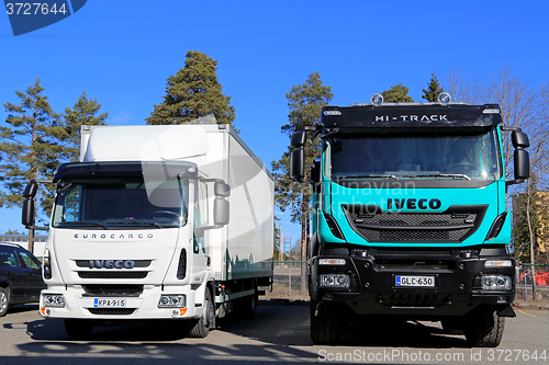 Image of Iveco Euro 6 Trucks on a Yard