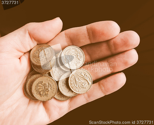 Image of  Pound coins vintage