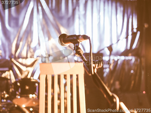 Image of  Mic on stage vintage