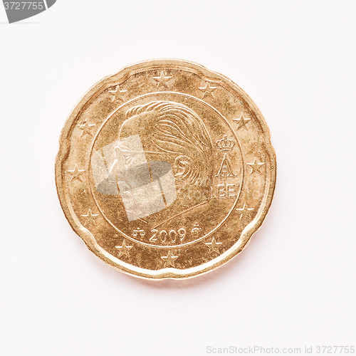 Image of  Belgian 20 cent coin vintage