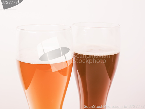 Image of  Two glasses of German beer vintage