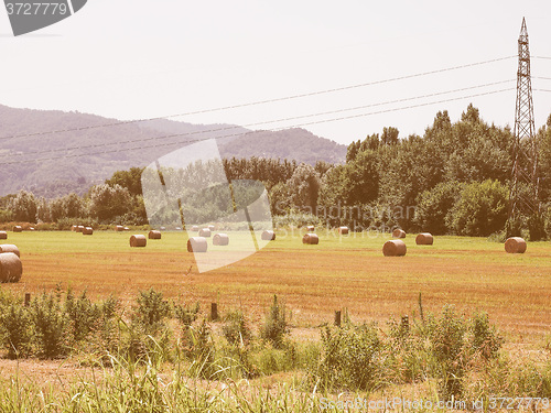 Image of Retro looking Hay bale