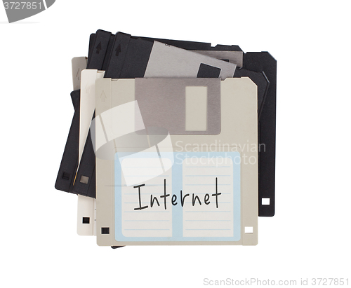 Image of Floppy disk, data storage support 