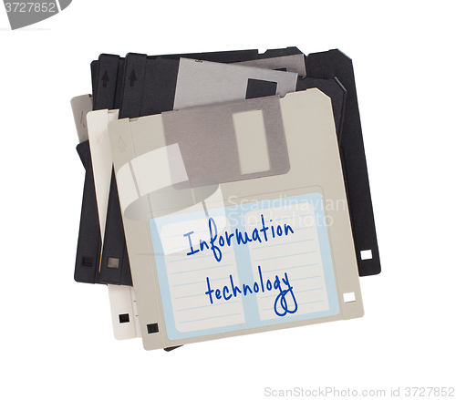 Image of Floppy disk, data storage support 