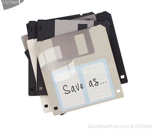 Image of Floppy disk, data storage support 