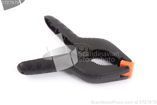 Image of Plastic clamps isolated