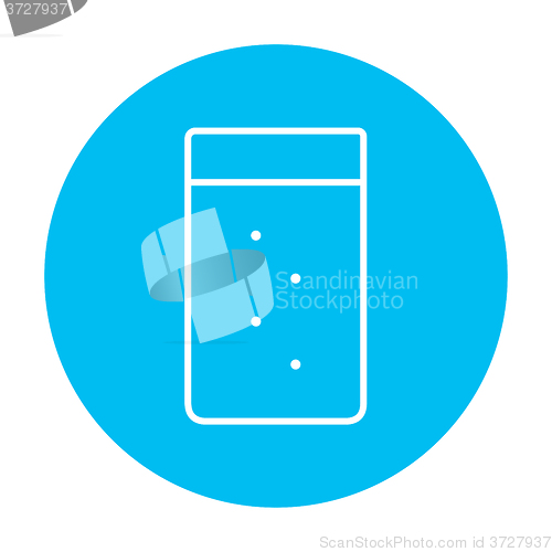 Image of Glass of water line icon.