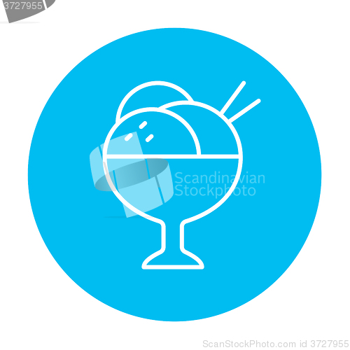 Image of Cup of an ice cream line icon.