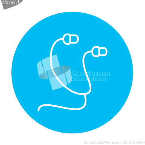 Image of Earphone line icon.