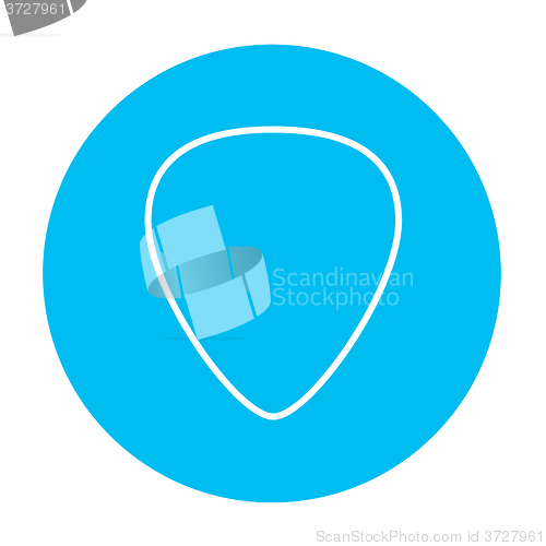 Image of Guitar pick line icon.