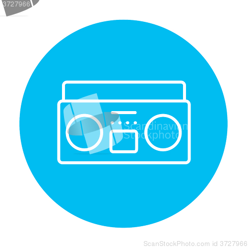 Image of Radio cassette player line icon.