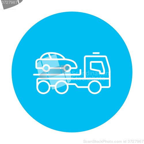 Image of Car towing truck line icon.